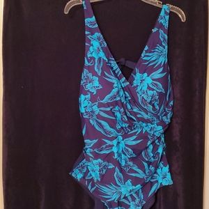 Cupshe 0X Blue/Aqua One Piece Swimsuit
